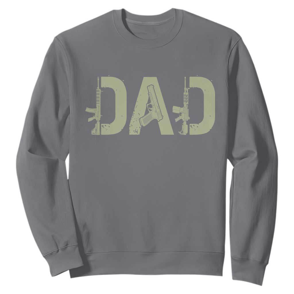 Gun Lover Dad Sweatshirt Funny Hunter Dad Fathers Day Gift TS12 Charcoal Print Your Wear