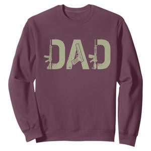 Gun Lover Dad Sweatshirt Funny Hunter Dad Fathers Day Gift TS12 Maroon Print Your Wear