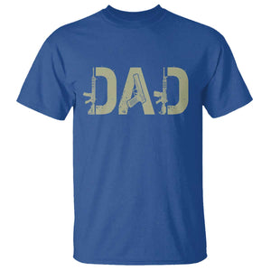 Gun Lover Dad T Shirt Funny Hunter Dad Fathers Day Gift TS12 Royal Blue Print Your Wear