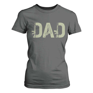 Gun Lover Dad T Shirt For Women Funny Hunter Dad Fathers Day Gift TS12 Dark Heather Print Your Wear