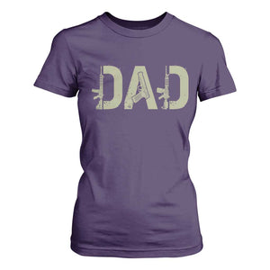 Gun Lover Dad T Shirt For Women Funny Hunter Dad Fathers Day Gift TS12 Purple Print Your Wear
