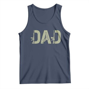 Gun Lover Dad Tank Top Funny Hunter Dad Fathers Day Gift TS12 Navy Print Your Wear