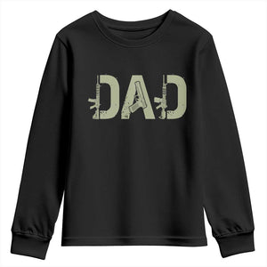 Gun Lover Dad Youth Sweatshirt Funny Hunter Dad Fathers Day Gift TS12 Black Print Your Wear