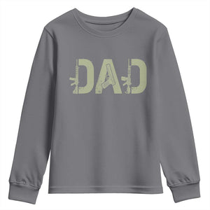 Gun Lover Dad Youth Sweatshirt Funny Hunter Dad Fathers Day Gift TS12 Charcoal Print Your Wear
