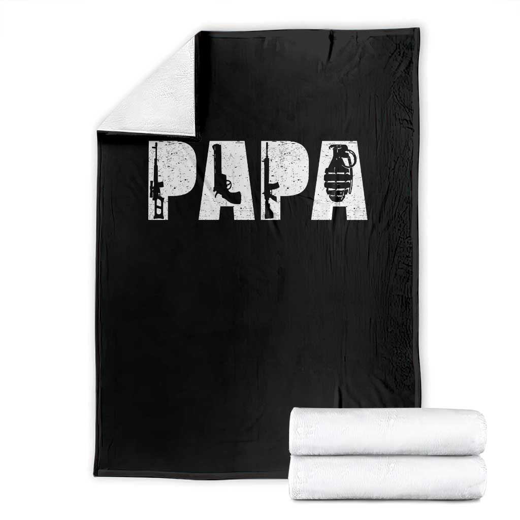 Proud Hunter Dad Throw Blanket Funny Hunting Lifestyle Fathers Day Gift