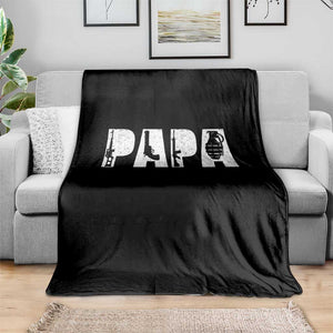 Proud Hunter Dad Throw Blanket Funny Hunting Lifestyle Fathers Day Gift