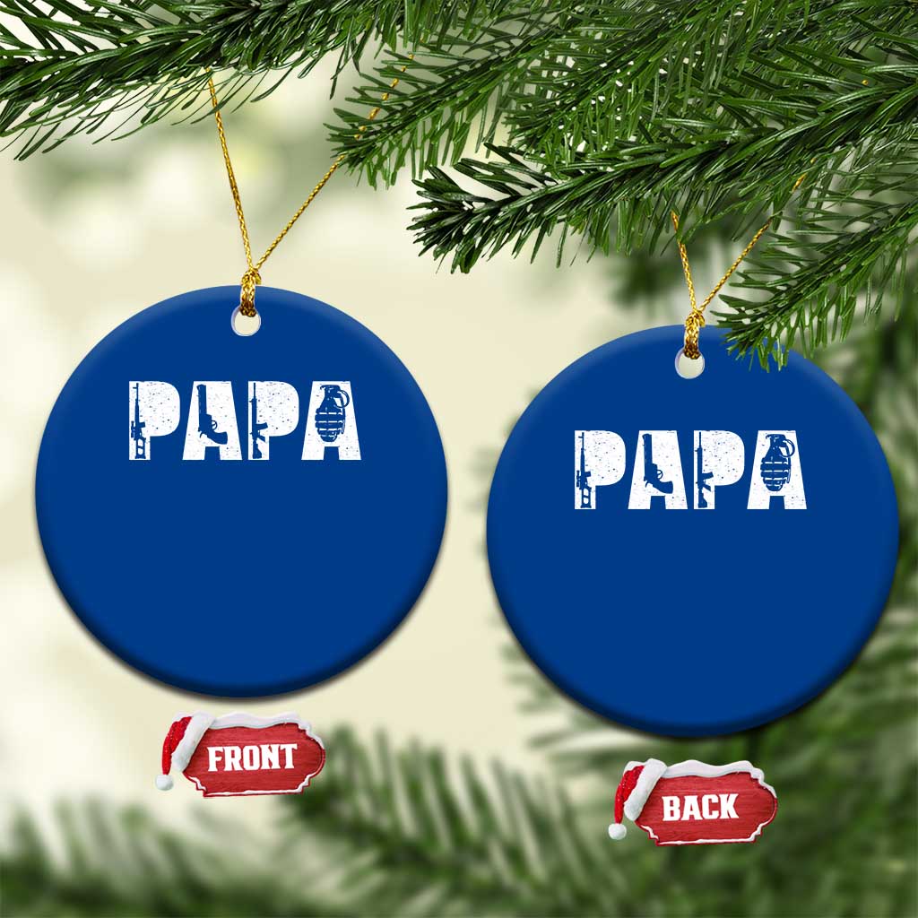 Proud Hunter Dad Ceramic Ornament Funny Hunting Lifestyle Fathers Day Gift TS12 1pc Blue Print Your Wear