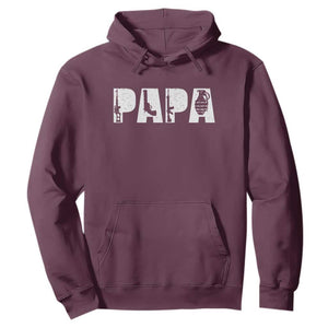 Proud Hunter Dad Hoodie Funny Hunting Lifestyle Fathers Day Gift TS12 Maroon Print Your Wear