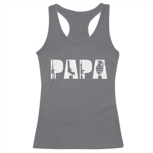 Proud Hunter Dad Racerback Tank Top Funny Hunting Lifestyle Fathers Day Gift TS12 Charcoal Print Your Wear
