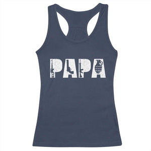 Proud Hunter Dad Racerback Tank Top Funny Hunting Lifestyle Fathers Day Gift TS12 Navy Print Your Wear