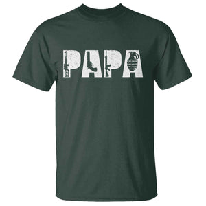 Proud Hunter Dad T Shirt Funny Hunting Lifestyle Fathers Day Gift TS12 Dark Forest Green Print Your Wear
