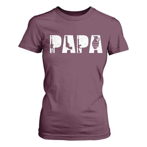 Proud Hunter Dad T Shirt For Women Funny Hunting Lifestyle Fathers Day Gift TS12 Maroon Print Your Wear