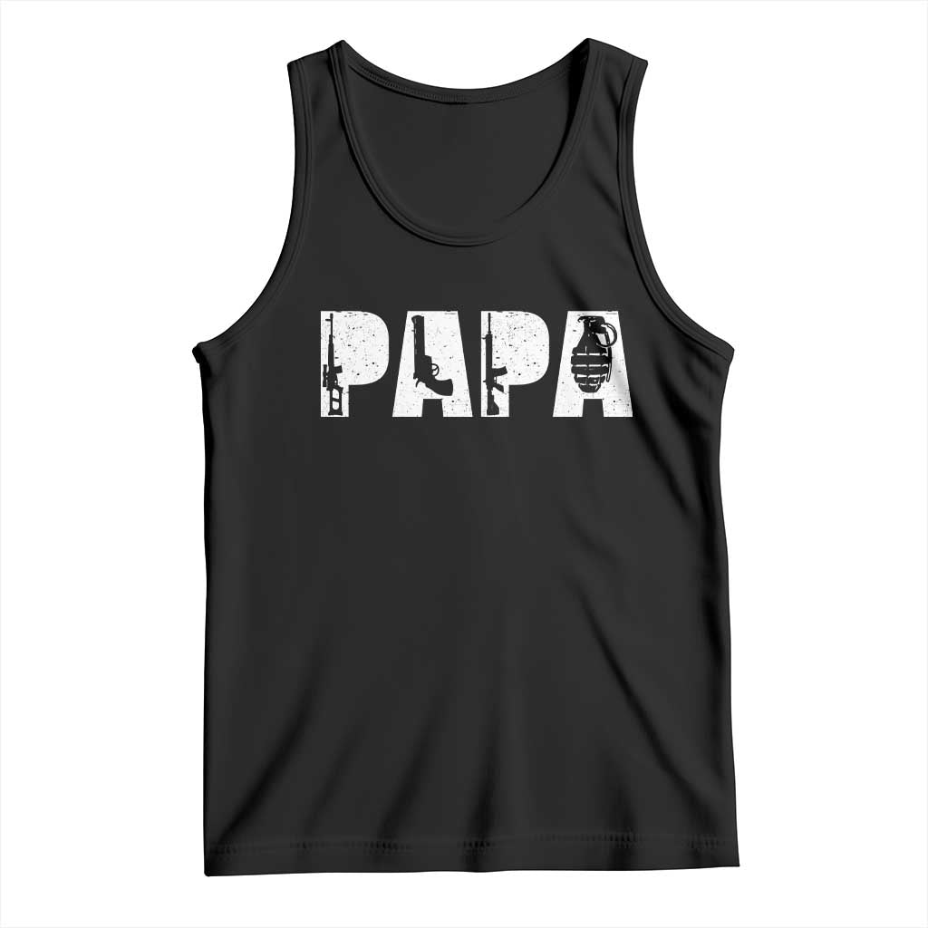 Proud Hunter Dad Tank Top Funny Hunting Lifestyle Fathers Day Gift TS12 Black Print Your Wear