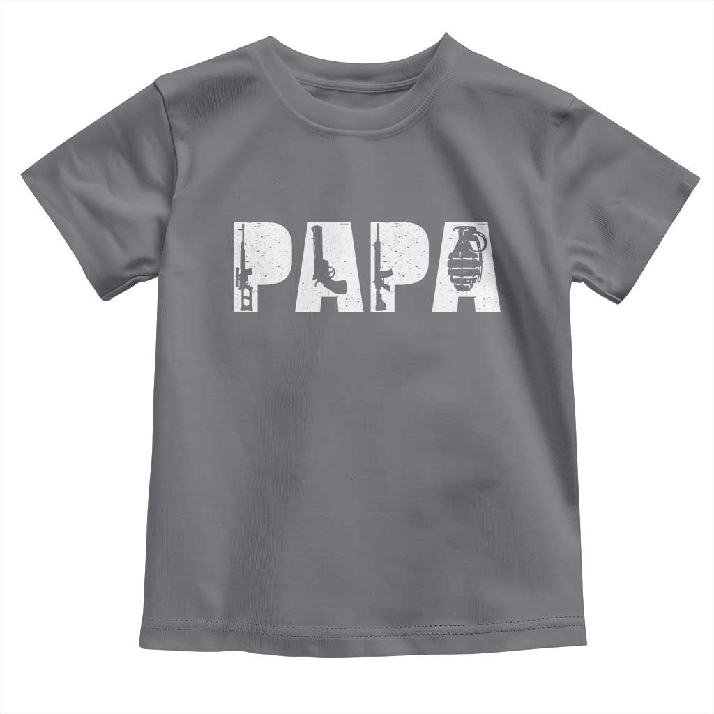 Proud Hunter Dad Toddler T Shirt Funny Hunting Lifestyle Fathers Day Gift TS12 Charcoal Print Your Wear