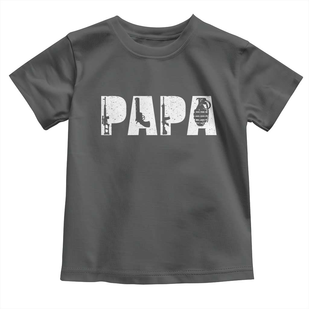 Proud Hunter Dad Toddler T Shirt Funny Hunting Lifestyle Fathers Day Gift TS12 Dark Heather Print Your Wear