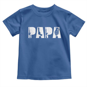 Proud Hunter Dad Toddler T Shirt Funny Hunting Lifestyle Fathers Day Gift TS12 Royal Blue Print Your Wear