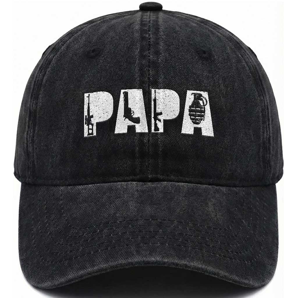 Proud Hunter Dad Washed Cotton Baseball Cap Funny Hunting Lifestyle Fathers Day Gift TS12 Print Your Wear