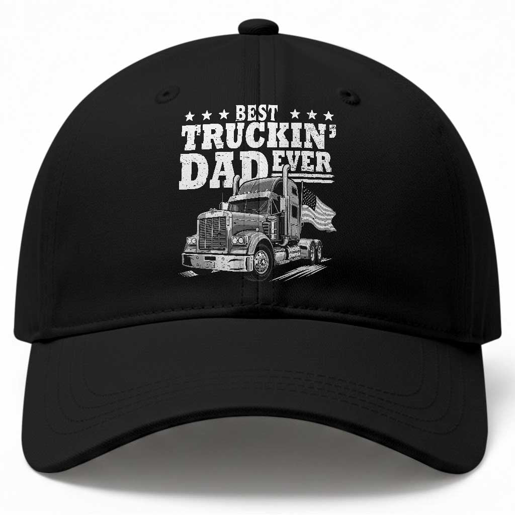 Best Truckin Dad Ever Baseball Cap Trucker Papa Fathers Day Gift TS12 Print Your Wear