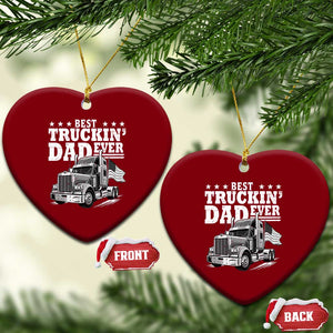 Best Truckin Dad Ever Ceramic Ornament Trucker Papa Fathers Day Gift TS12 Print Your Wear