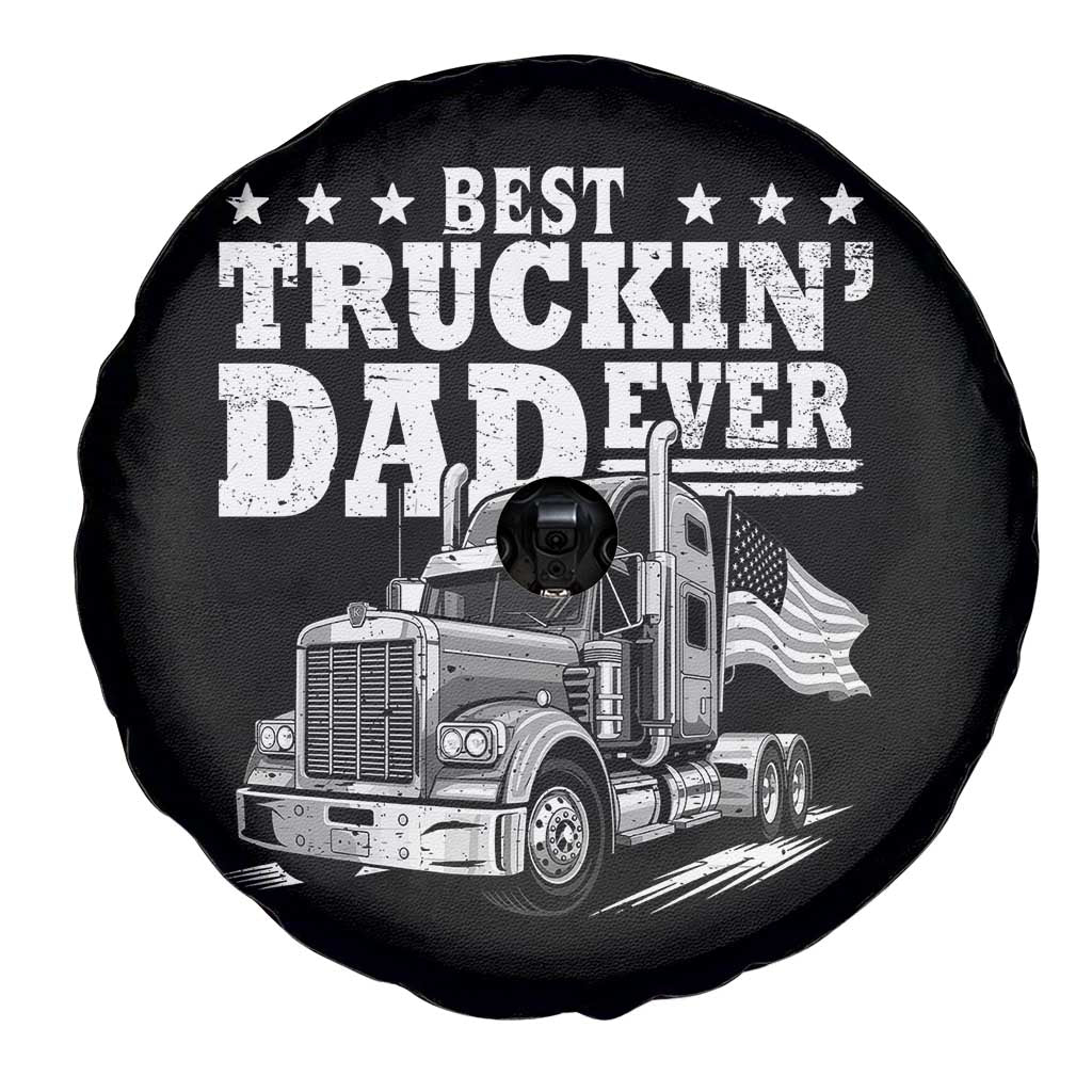 Best Truckin Dad Ever Spare Tire Cover Trucker Papa Fathers Day Gift TS12 Print Your Wear
