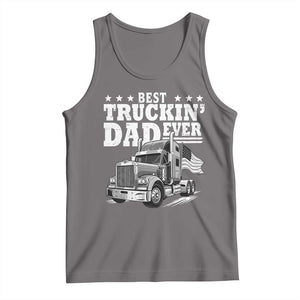 Best Truckin Dad Ever Tank Top Trucker Papa Fathers Day Gift TS12 Deep Heather Print Your Wear