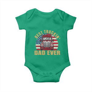 Best Truckin Dad Ever Baby Onesie Funny Driver Fathers Day Gift TS12 Irish Green Print Your Wear