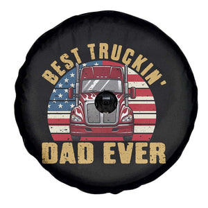 Best Truckin Dad Ever Spare Tire Cover Funny Driver Fathers Day Gift TS12 Print Your Wear