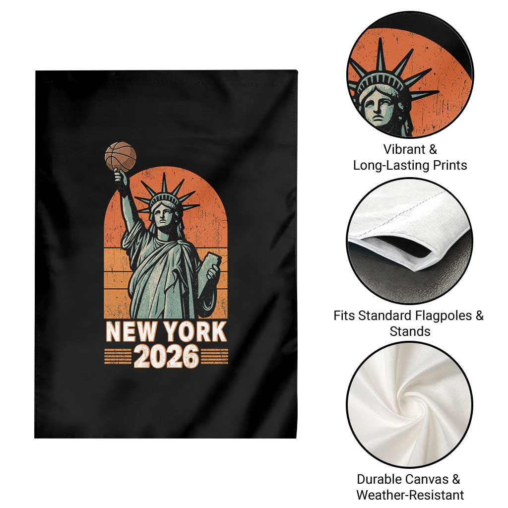 Vintage Statue Of Liberty Basketball Garden Flag New York Sports Lover