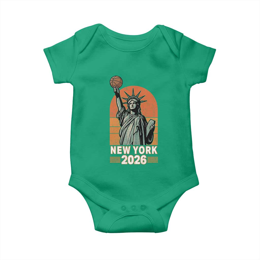 Vintage Statue Of Liberty Basketball Baby Onesie New York Sports Lover