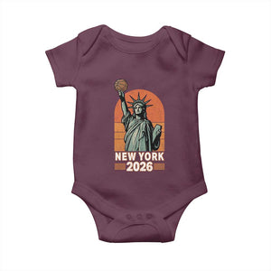 Vintage Statue Of Liberty Basketball Baby Onesie New York Sports Lover