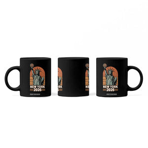 Vintage Statue Of Liberty Basketball Coffee Mug New York Sports Lover