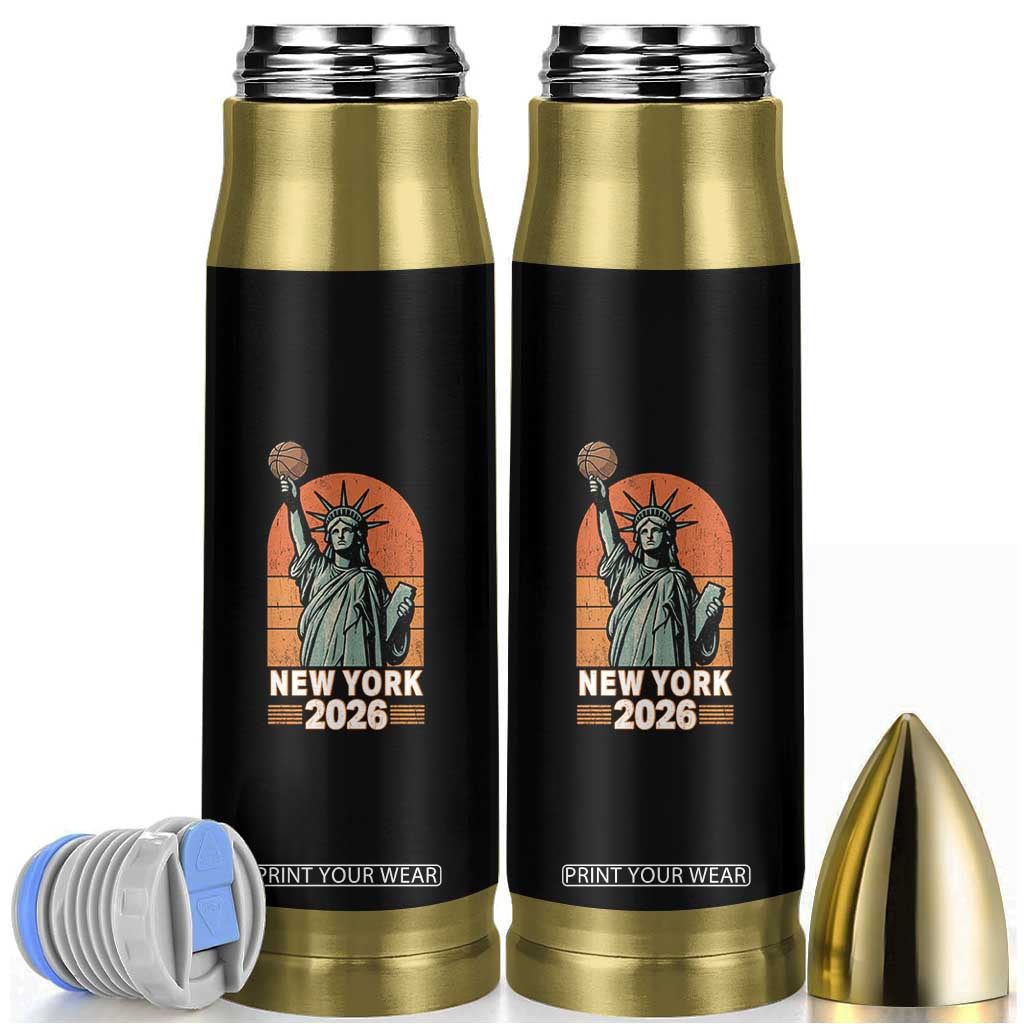 Vintage Statue Of Liberty Basketball Bullet Tumbler New York Sports Lover