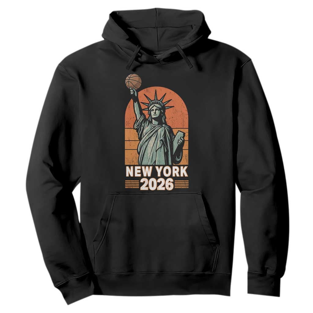 Vintage Statue Of Liberty Basketball Hoodie New York Sports Lover