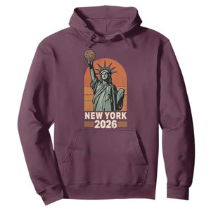 Vintage Statue Of Liberty Basketball Hoodie New York Sports Lover