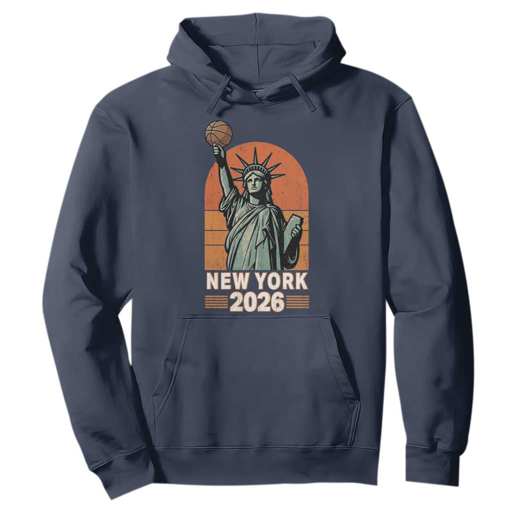 Vintage Statue Of Liberty Basketball Hoodie New York Sports Lover
