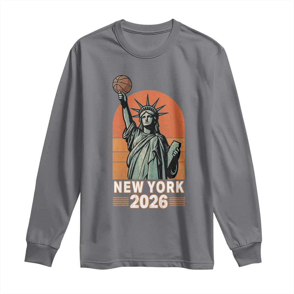 Vintage Statue Of Liberty Basketball Long Sleeve Shirt New York Sports Lover