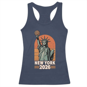 Vintage Statue Of Liberty Basketball Racerback Tank Top New York Sports Lover