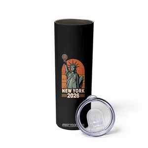 Vintage Statue Of Liberty Basketball Skinny Tumbler New York Sports Lover TS12 Print Your Wear