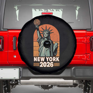 Vintage Statue Of Liberty Basketball Spare Tire Cover New York Sports Lover