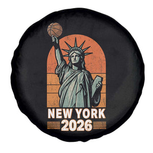 Vintage Statue Of Liberty Basketball Spare Tire Cover New York Sports Lover