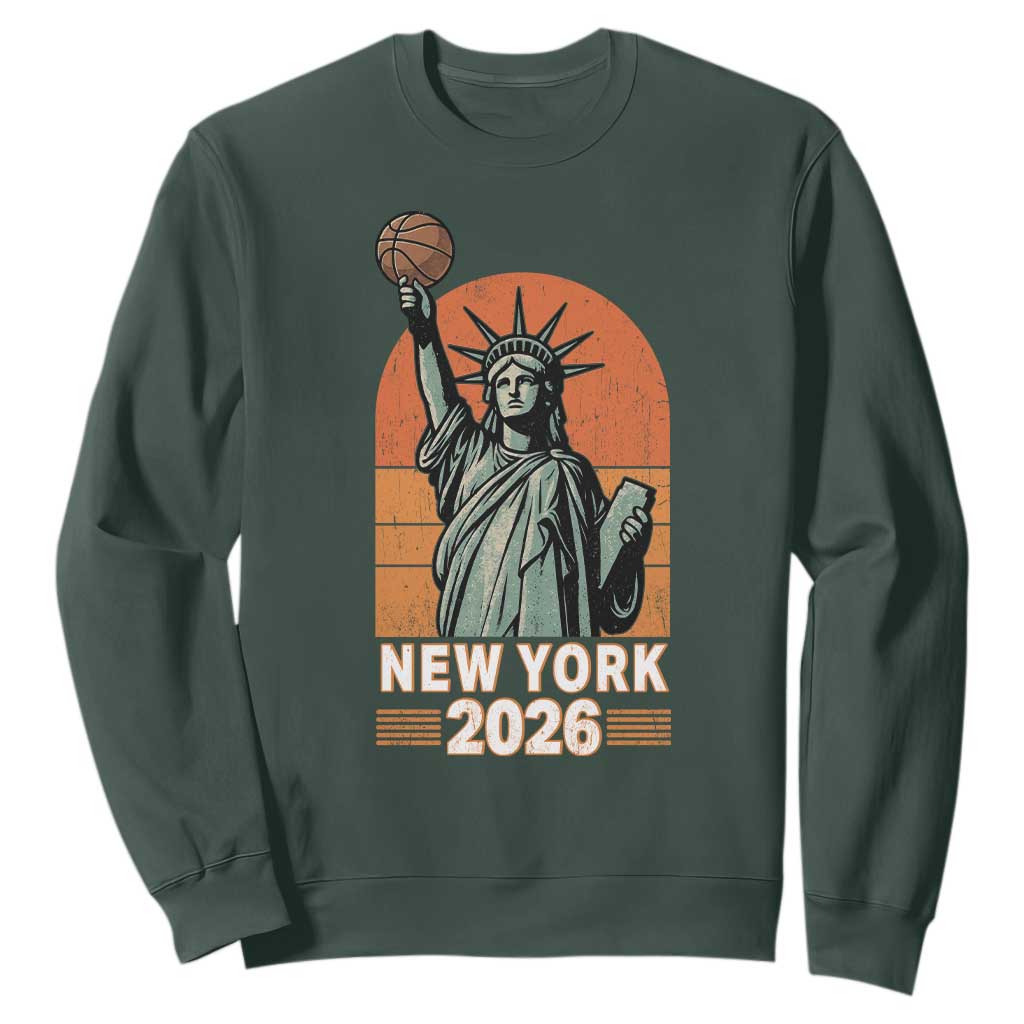 Vintage Statue Of Liberty Basketball Sweatshirt New York Sports Lover