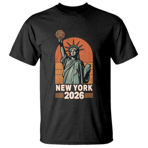 Vintage Statue Of Liberty Basketball T Shirt New York Sports Lover