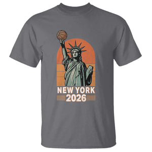 Vintage Statue Of Liberty Basketball T Shirt New York Sports Lover