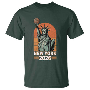 Vintage Statue Of Liberty Basketball T Shirt New York Sports Lover