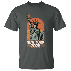 Vintage Statue Of Liberty Basketball T Shirt New York Sports Lover