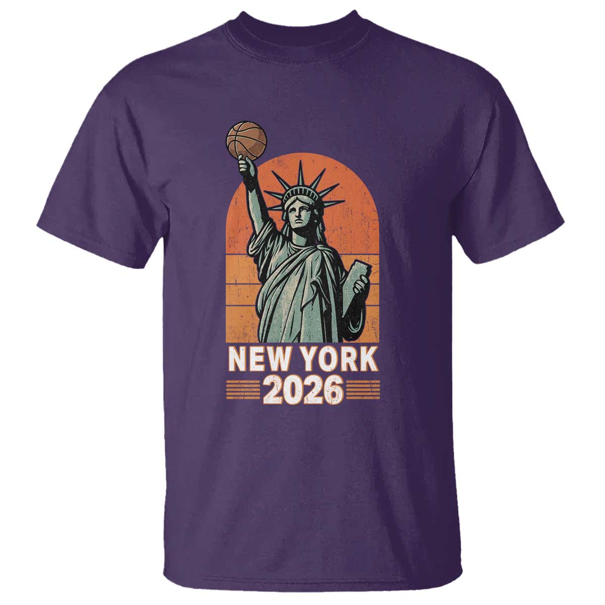 Vintage Statue Of Liberty Basketball T Shirt New York Sports Lover