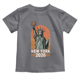 Vintage Statue Of Liberty Basketball Toddler T Shirt New York Sports Lover