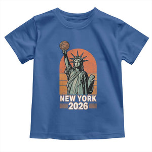 Vintage Statue Of Liberty Basketball Toddler T Shirt New York Sports Lover