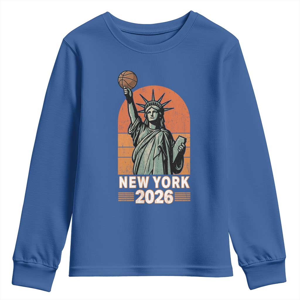Vintage Statue Of Liberty Basketball Youth Sweatshirt New York Sports Lover
