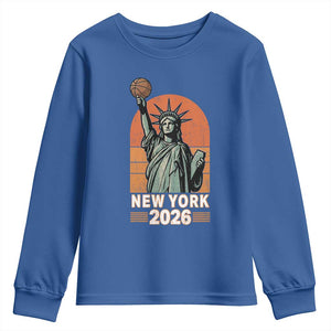 Vintage Statue Of Liberty Basketball Youth Sweatshirt New York Sports Lover